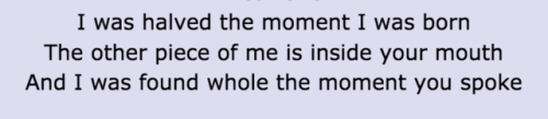 close, carol ann duffy / dear one, mary lambert / moonrise, edvard munch / nobody, mitski