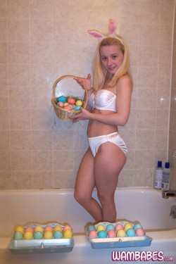 wampicsandgifs:Pattycake as the Easter Bunny for WamBabes.com Post 1 of 4