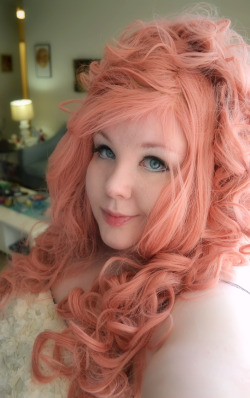 pearlfey:  aristocratictrash:  Just a wig and makeup test but I am so excited to get all of Rose Quartz together! It’s honestly so nice to finally have a cosplay where I don’t feel the need to try and make myself as tiny as possible, thank you, Steven
