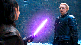 XXX aryainwinterfell:   Arya vs Brienne Lightsaber photo
