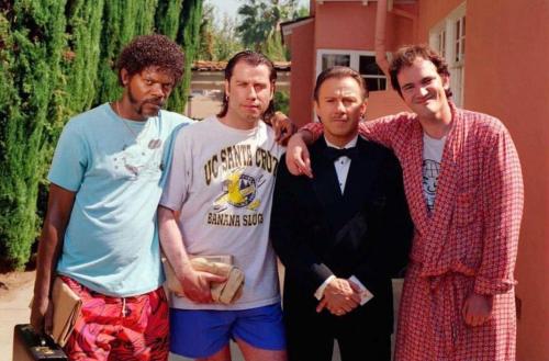 aiiaiiiyo:Samuel L. Jackson, John Travolta, Harvey Keitel, and Quentin Tarantino