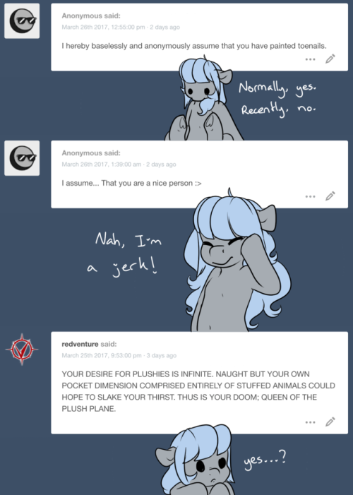 bubblepopmod:Super late responce to assumptions - here u go! =O Gasp! You’re a vegematarian too? o: 