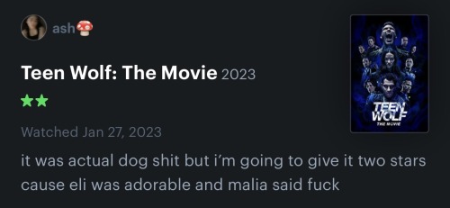 Favorite Teen Wolf: The Movie Letterboxd Reviews So Far
