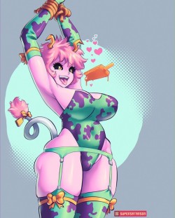 superfantoasts:Mina Ashido with some moo-mooshroom