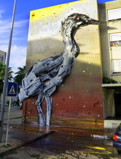 itscolossal:  Trash and Found Objects Transformed into Birds by ‘Bordalo II’