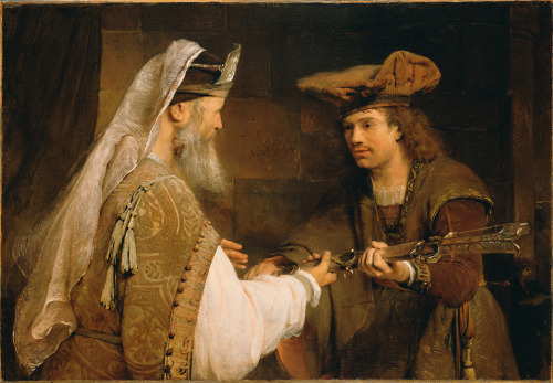 Ahimelech Giving the Sword of Goliath to David, Aert de Gelder, 1680s