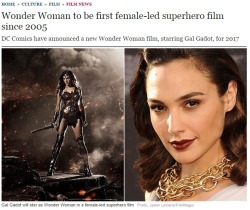 twentyoneskeletonpilots:  batsyandmrj:  There’s thousands of notes on posts about how unfair it is that there isn’t a wonder woman movie and now that its been officially announced nobody is talking about it? Like Can I get at least a hell yeah?  