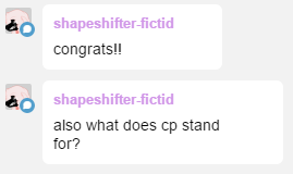 thank youuu ! and it stands for Combat Points, meaning how strong they are c: