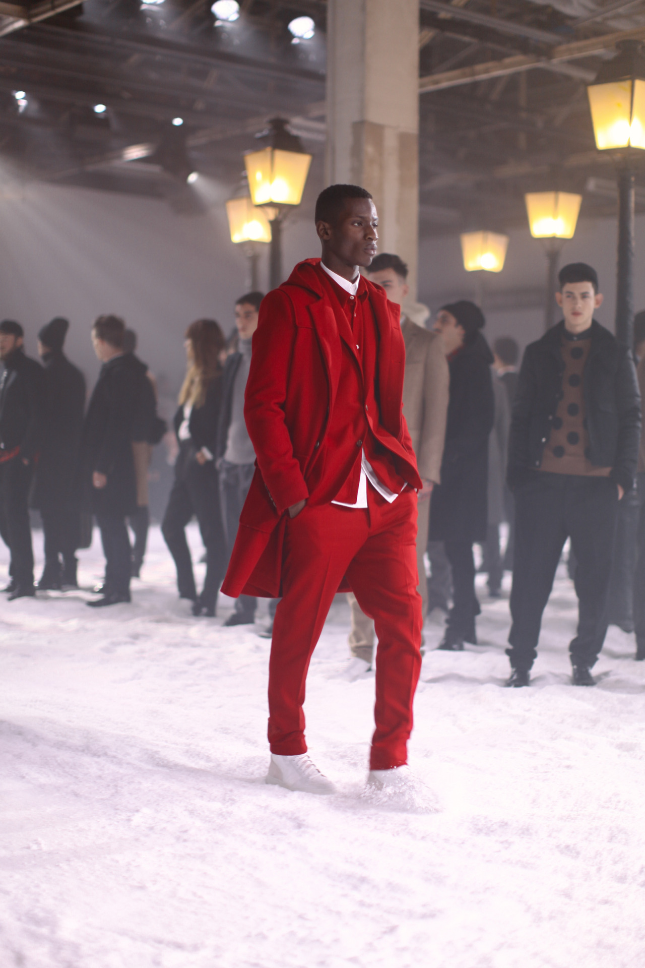 overdeauxis:  blvckstreet:  joshuawoods:  Ami FW 2014 (Model Adonis Bosso)  BLVCKSTREET