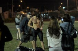 csjock:  Ever since soft more year of high school this is how it had been. A hoed of girls at every practice hoping to see just a bit of his body. He had always looked good but after stepping up to varsity that year, well it got crazy. He had dated a