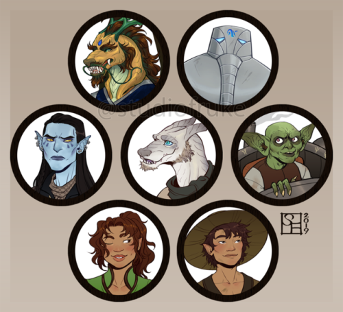 joined a D&amp;D game and Promptly got commissioned to make official tokens for everyone. yes th