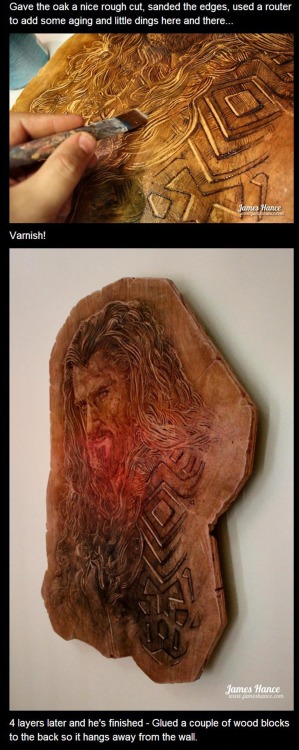 brightorangemango:  do-not-feed-the-animal:  majesticthoriness787:  majestickyle77:  Thorin Oakenshield Wood Carving  this is simply AMAZING!  WHY DOES THIS ONLY HAVE SIXTY THREE NOTES  oh my 