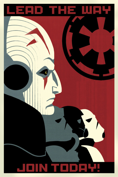 starwars:  To celebrate the upcoming Star Wars Rebels, Lucasfilm and Disney XD sent out these limited edition Imperial propaganda posters by Amy Beth Christenson to 2,500 lucky people.