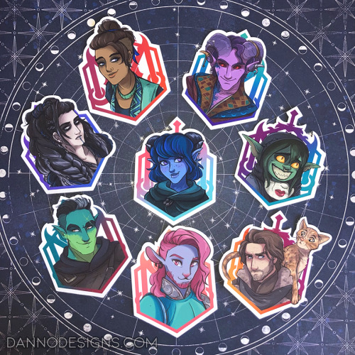 dragonsparkz: Old art, NEW stickers! Added Critical Role, Vox Machina and Mighty Nein individual cha