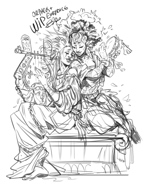 hades fanart WIPs &hellip;.. i got so caught up into drawing fanart but my attention span was so sho