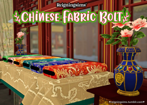 Fabric Bolt with Chinese Patterns!As requested here is a simple recolour of the fabric bolt by cocom