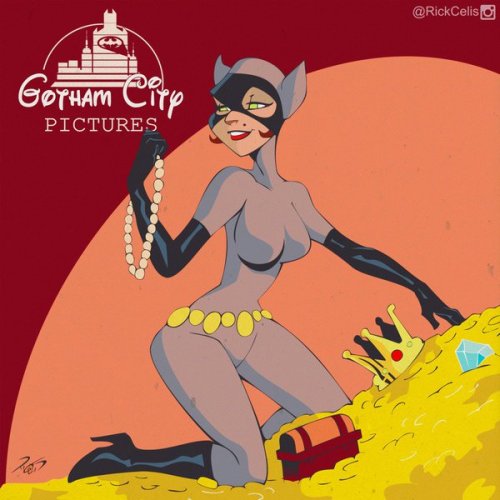 pr1nceshawn:  GOTHAM CITY PICTURES - Disney characters as DC Gotham characters (Elsa as Ms. Freeze, Pinocchio as Scarface, Captain Amelia from Treasure Planet as Catwoman, Tiana as Poison Ivy and Ariel as Oracle) by Rick Celis. 
