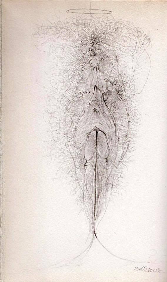 blackpaint20:  Hans Bellmer (1902 – 1975)   Frontspiece for Who delivers his