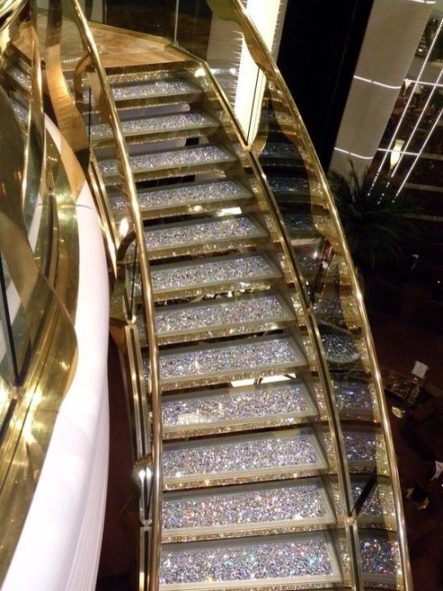 dopegyaaal: bitchesxcaviarr: goldenruless:  sisimy:  I would really appreciate those Swarovski stair