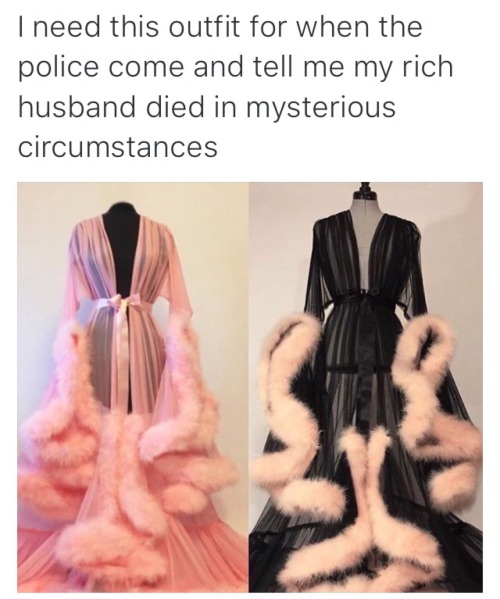 catsaresocuteicanteven: You walk out in the pink one, listen to the police, gasp demurely, then say&