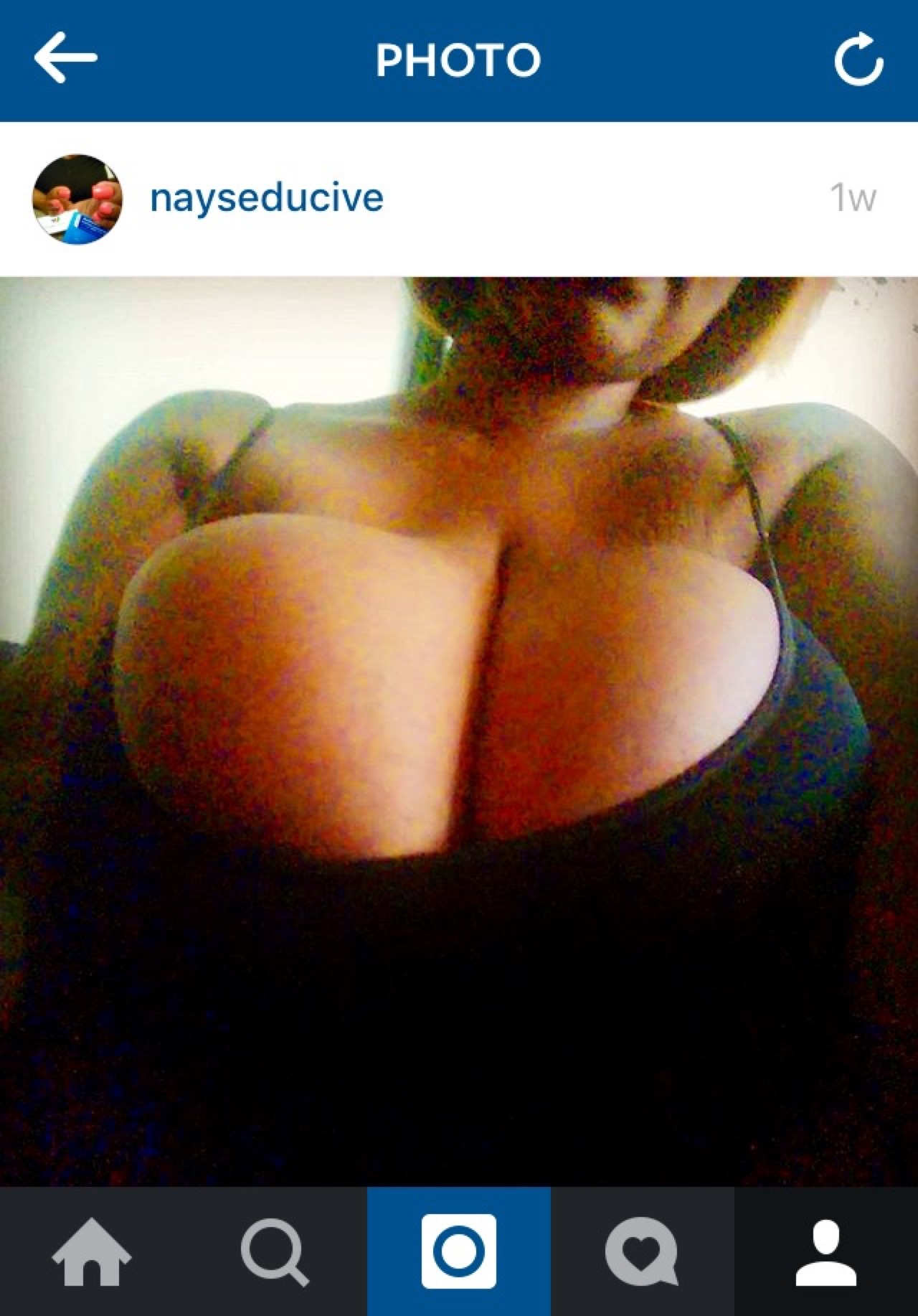 hugeblackboobsandnipples:  40k titted queen @nayseducive IG Part 1