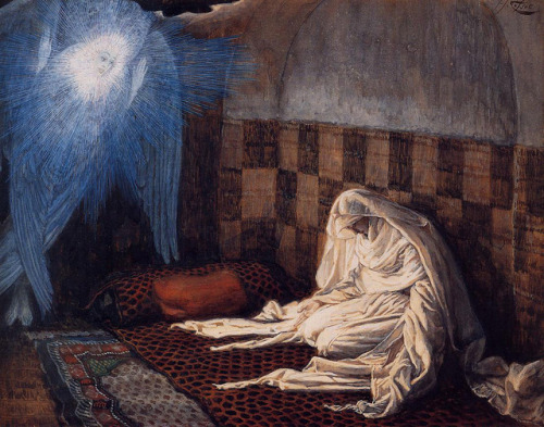 symbolism-art:Annunciation, 1886, James TissotMedium: gouache, paper