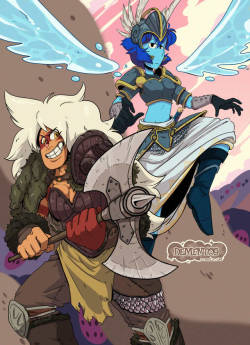 dement09:  Valkyrie Lapis and Viking Jasper commission work. ^^