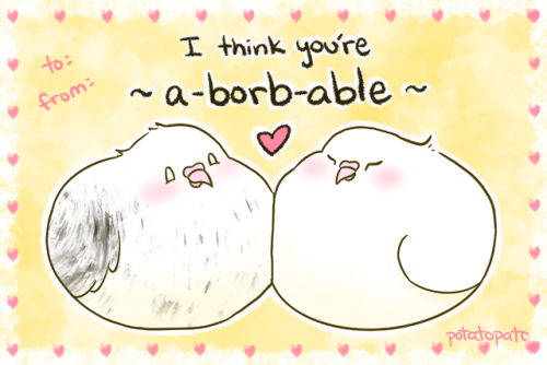 rasticore: potatopato: It’s almost Valentines! (part ½) @lotsandlotsofbirds 