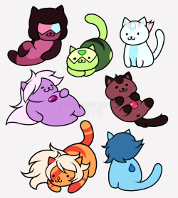 stacysadistic:  princessharumi:  i downloaded neko atsume 24 hours ago and im already in hell so guess what i had to draw Edit : Stickers, Shirts, Notebooks and more now available at my Redbubble shop!!   @social-justice-paula-dean 