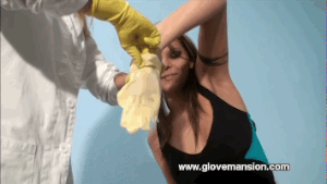 worldofglovefetish:  Sexy dentist getting her patient ready for her ‘treatment’ at the Glovemansion. 