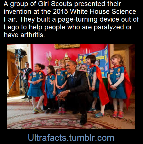 ultrafacts:  The president gave special notice to a group of 6-year-old Girl Scouts