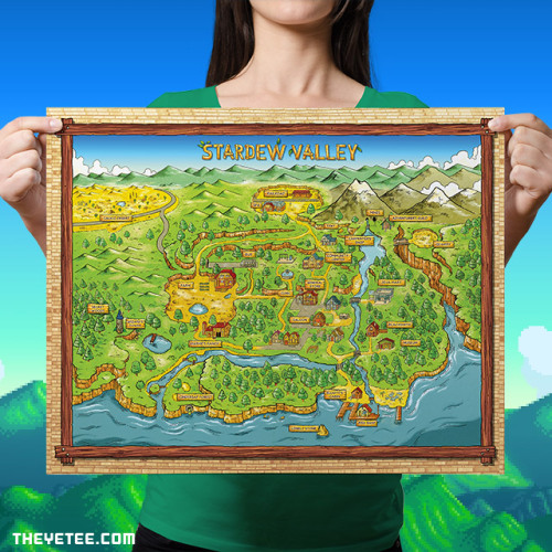 stardew-valley: [OFFICIAL STARDEW VALLEY MERCHANDISE FROM THE YETEE] It’s official. And it&rsq