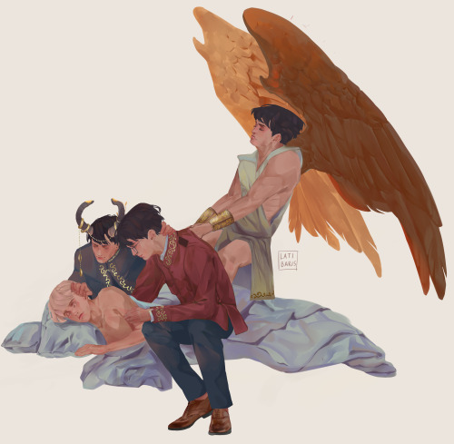 latibaris:That time i want to draw angel and devil but drarry