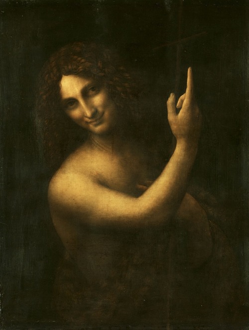 St John the Baptist, Leonardo da Vinci.The piece depicts St. John the Baptist in isolation. Through 