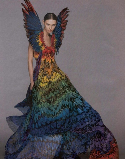 tallulahdreaming:Winged dress by Alexander McQueen -2008