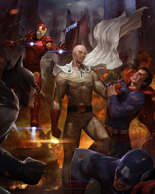 superheroesincolor: Disaster Level “SAITAMA” by Woo Chul Lee Get the One Punch-Man&