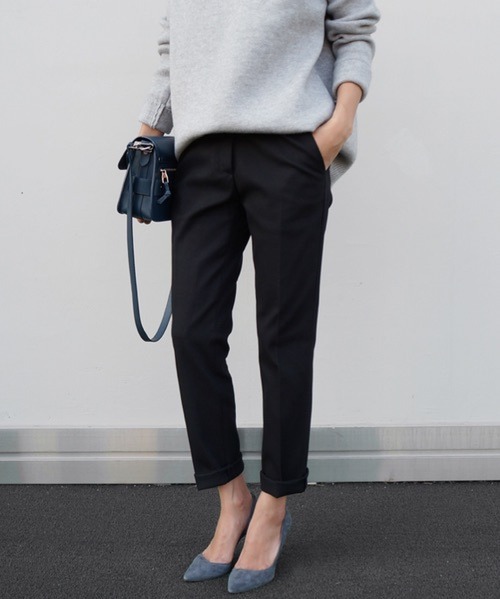 lookforless:  Cigarette Pants Grey Sweater
