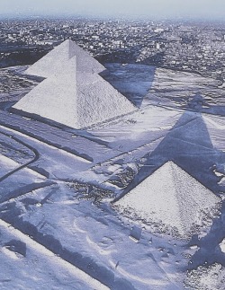 chaosbringsorder:  mcelijahblack:  It snowed in Cairo for the first time in 112 years. Welcome to the last days haha  wow 