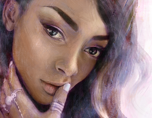 imorawetz: NYané Lebajoa | painted in Photoshop CS6 with a Wacom Intuos Pro (used one of her instag