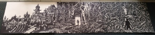 meowtalcore:  starvingheart:  drowninglights:  moretoremember:  thisisnotryanross:  GUYS I FINISHED MY ART MAJOR WORK IM SO HAPPY (sorry for the terrible photos woops)  this is incredible holy fucking shit  I would kill to have this in my room right now