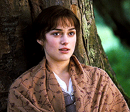 davidlynch:Keira Knightley as Elizabeth Bennet in Pride & Prejudice (2005) dir. Joe Wright 