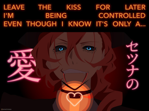 I… don’t know? A vampire Chuuya, inspired by the last chapter. The song lyric is from “Setsun