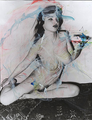 foxesinbreeches:Butterbrotesserin from Zyklus: Frauensprache by Arnulf Rainer, 1