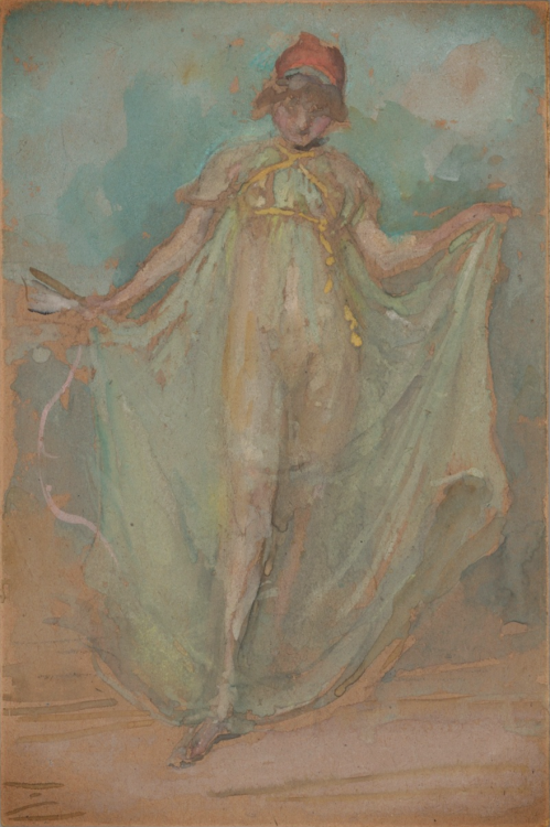 James McNeill Whistler ‘Green and Blue: The Dancer’ ca.1893.(via artic.edu)