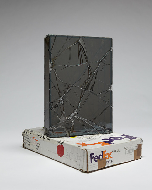 backdoorbride: itscolossal: Artist Walead Beshty Shipped Glass Boxes Inside FedEx Boxes to Produce S