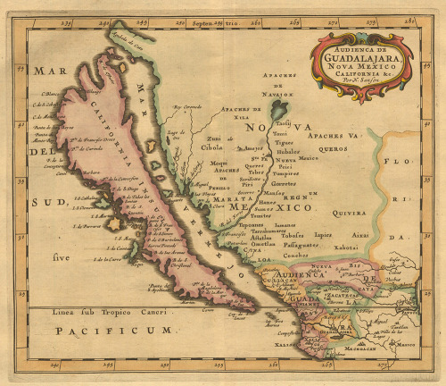 Wednesday? Map Day! This time, we feature “Audienca de Guadalajara, Nova Mexico, California &amp;c.”