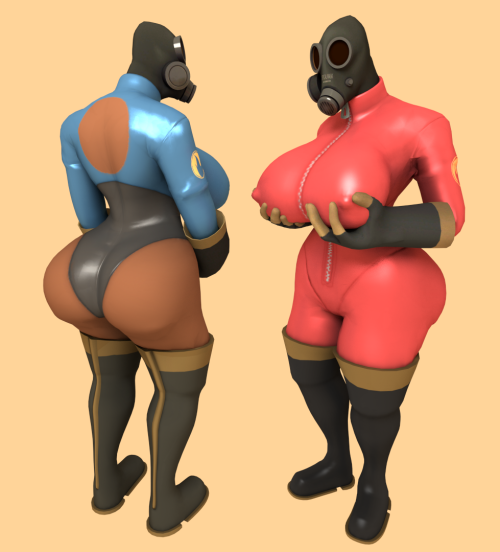 Here&rsquo;s an older model I made.  Expandable Femme Pyro!  Make her boobs, butt, legs and stomach 