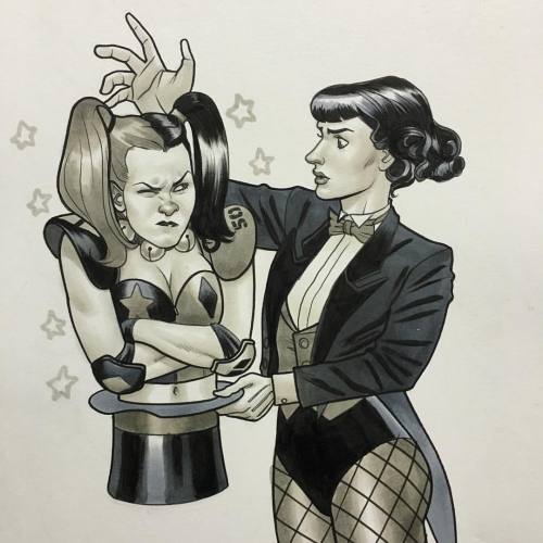 Zatanna &amp; Harley Quinn. #nycc #harleyquinn #zatanna