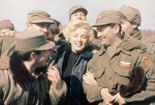 In February 1954, actress Marilyn Monroe traveled to Korea to entertain the troops