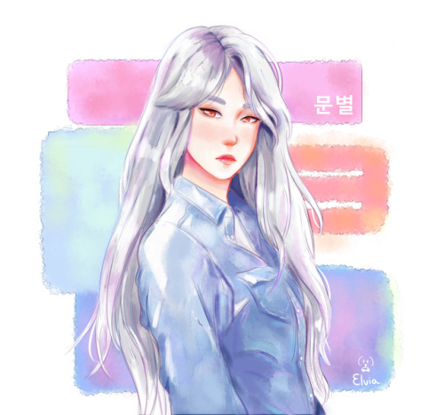 Another moonbyul drawing because I&rsquo;m totally not obsessed with her *coff coff* and Again exper